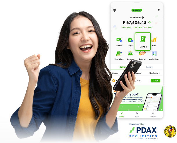 Tokenized government bonds through the PDAX mobile app