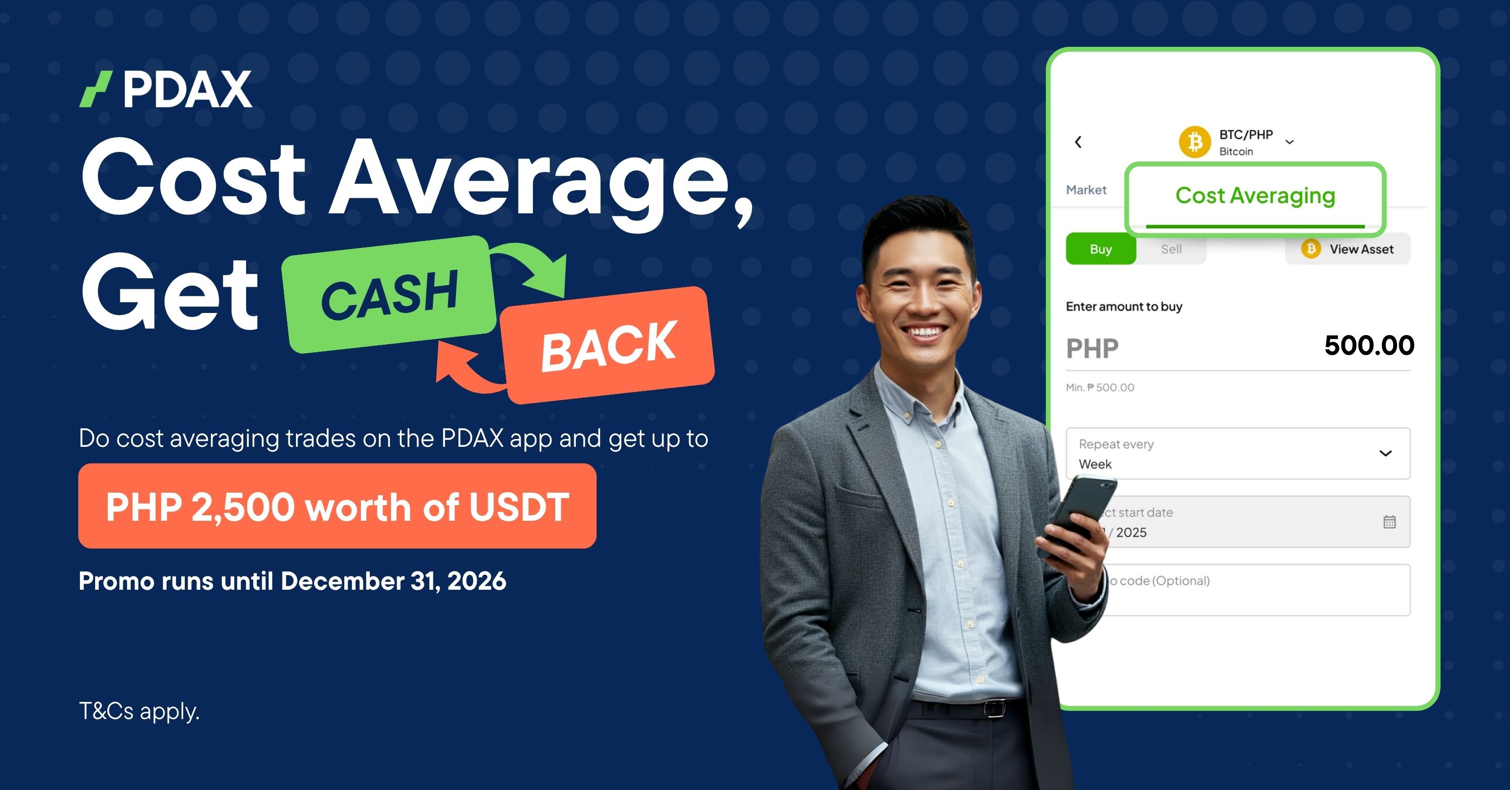 Cost Average, Get Cashback campaign artwork